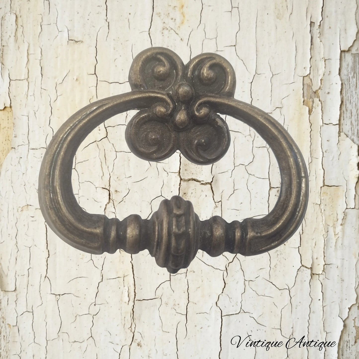 ant gold Retro flower handle 1970,s 88mm x 64mm-recycled gem