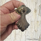 brass/bronze scallop drop swing handle -recycled 75mm long