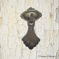 brass/bronze scallop drop swing handle -recycled 75mm long
