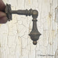 Solid Brass drop handle 45mm drop with base plate -recycled hardware