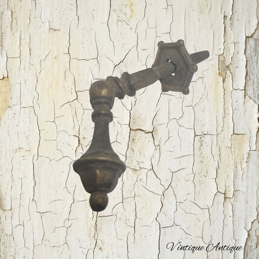 Solid Brass drop handle 45mm drop with base plate -recycled hardware