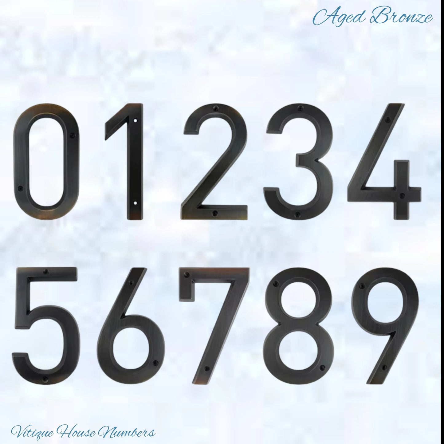 Premium 152mm Aged Bronze Alloy Street number (0-9)