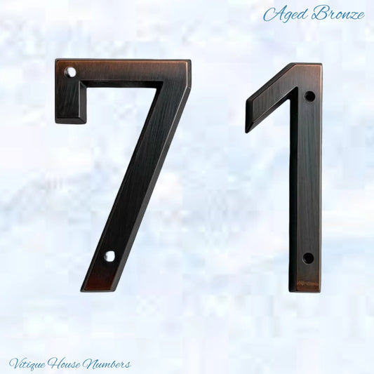Premium 152mm Aged Bronze Alloy Street number (0-9)