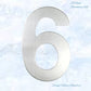 Premium 200mm 304 Stainless steel silver floating Street numbers (0-9)