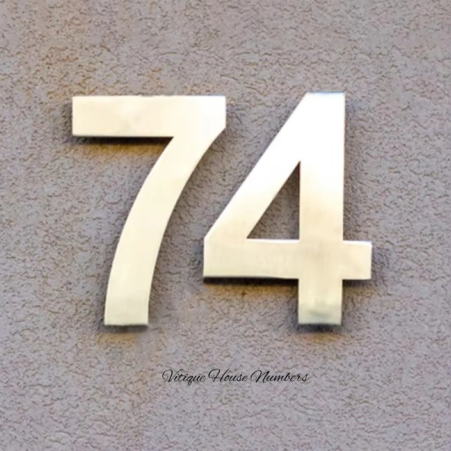 Premium 200mm 304 Stainless steel silver floating Street numbers (0-9)