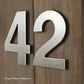 Premium 200mm 304 Stainless steel silver floating Street numbers (0-9)