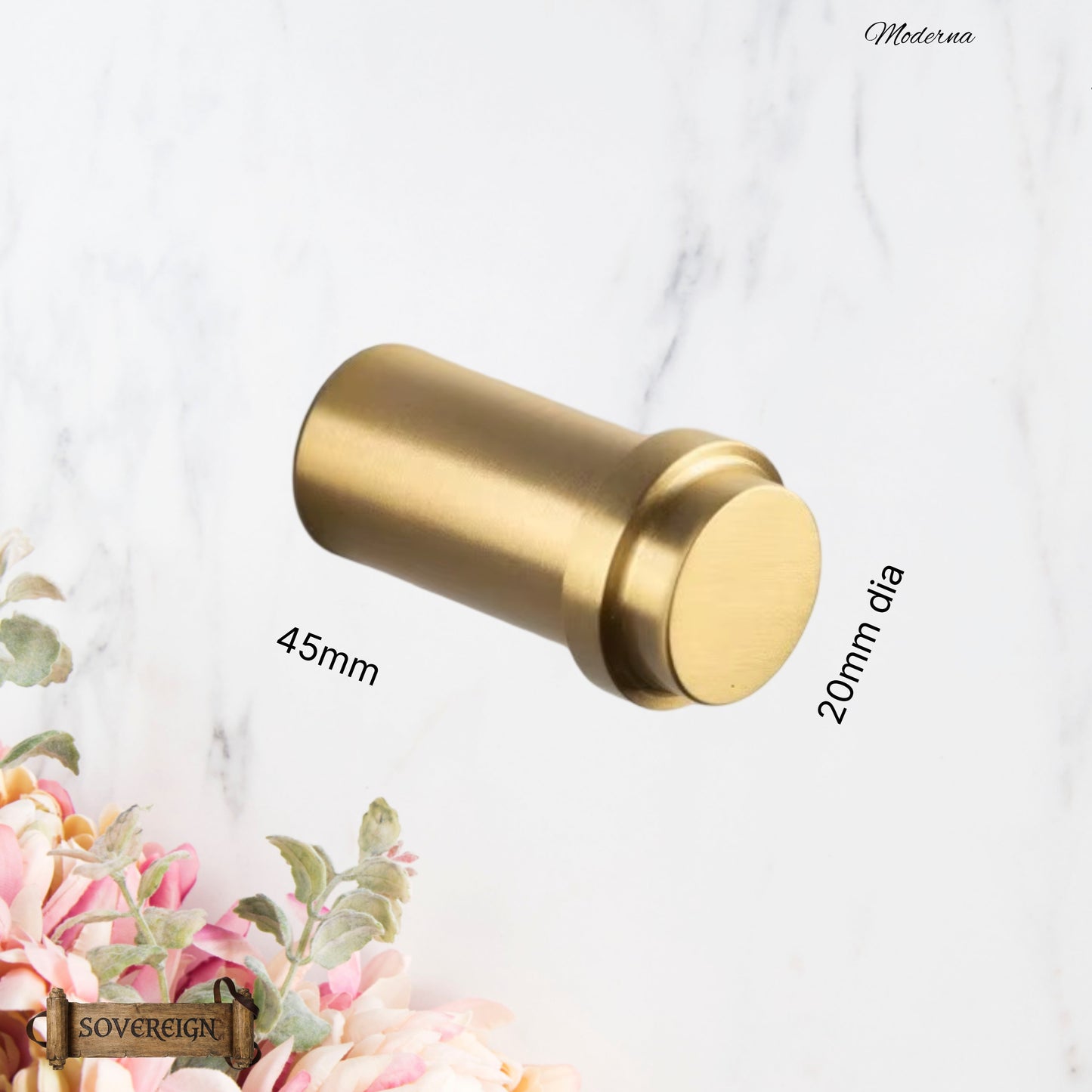 Sovereign Moderna Brass Ringed robe hook  -3 Luxury Finishes