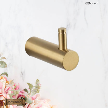 Sovereign Moderna Brass Upright robe hook  -3 Luxury Finishes