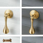 "Salvadore" Sovereign  Brushed Brass Pendant ringed cabinet handle 60mm drop