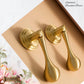 "Salvadore" Sovereign  Brushed Brass Pendant ringed cabinet handle 60mm drop