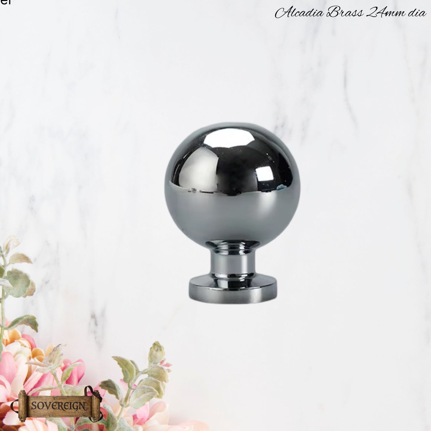 "Acadia" High Ball solid Brass cabinet Knob 24mm-5 Finishes