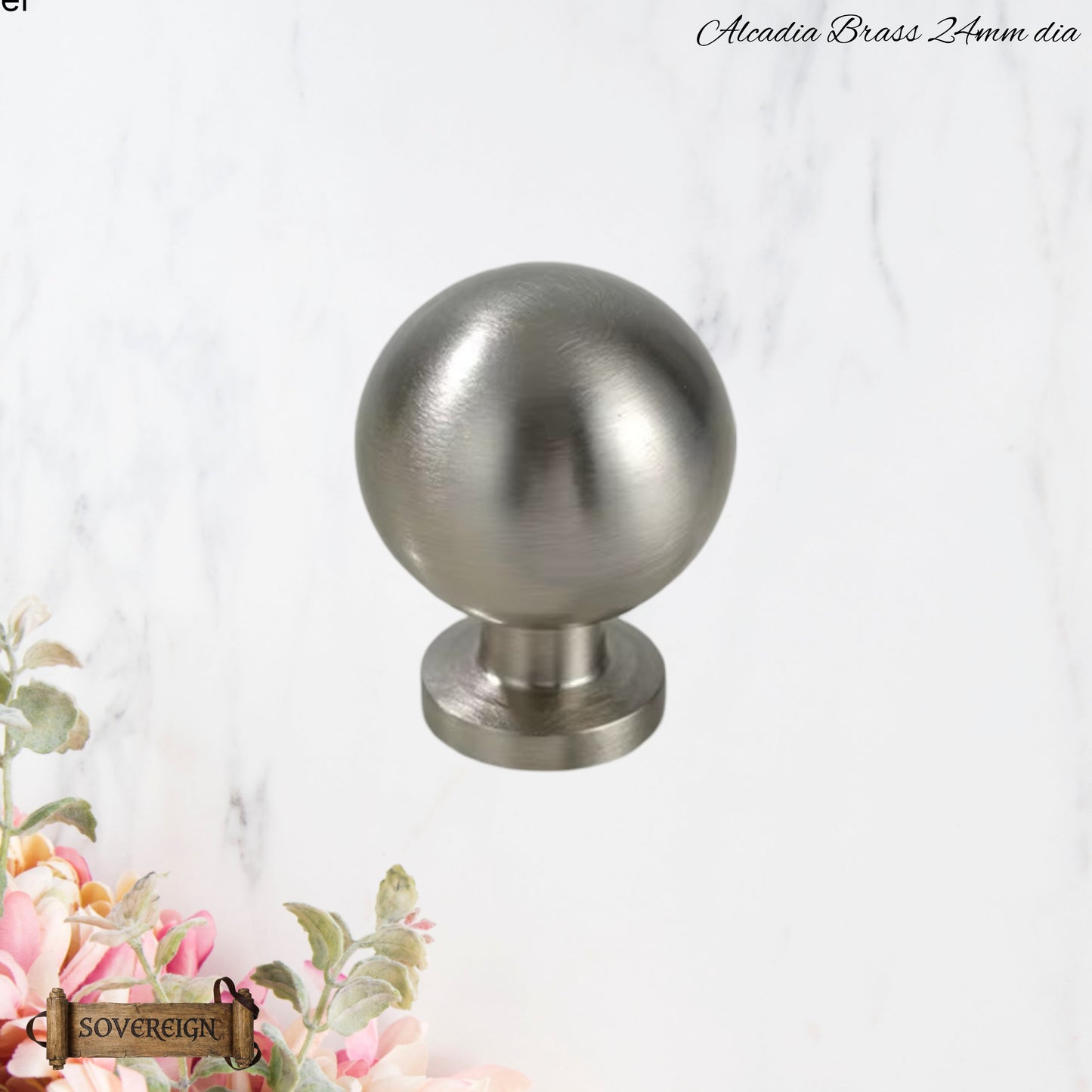 "Acadia" High Ball solid Brass cabinet Knob 24mm-5 Finishes