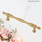 "Alba"Sovereign Brushed Brass ornate cabinet/Drawer handle-5 Sizes