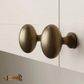 "Alfano" Sovereign Brass Oval cabinet/Drawer Knobs-2 finishes
