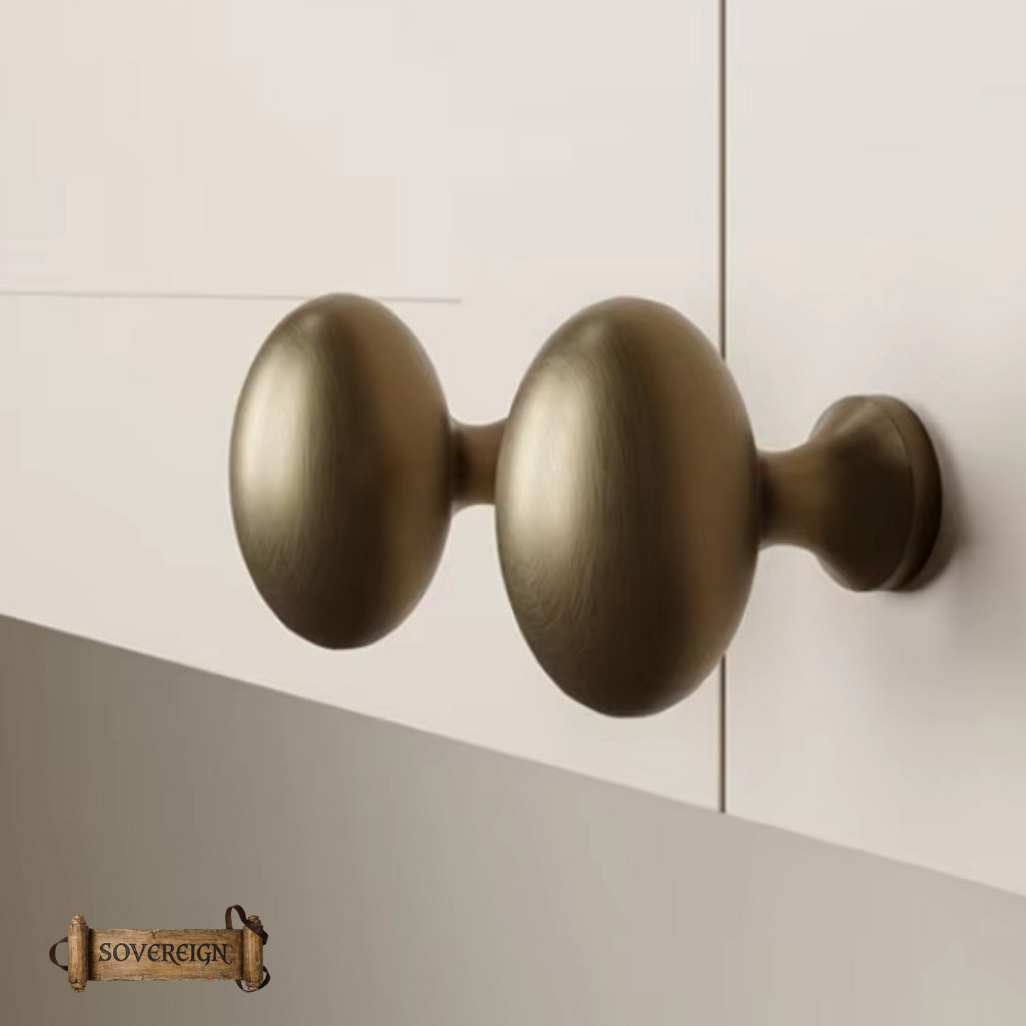 "Alfano" Sovereign Brass Oval cabinet/Drawer Knobs-2 finishes