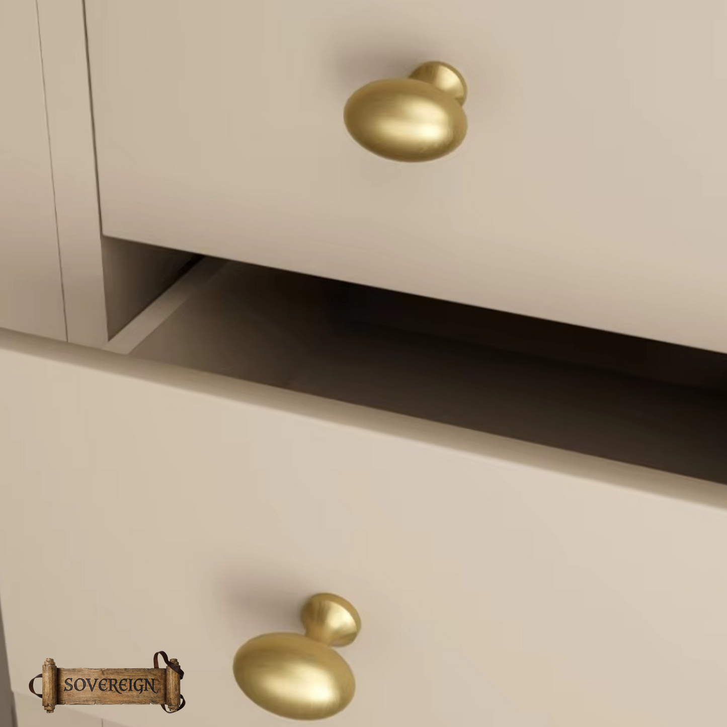 "Alfano" Sovereign Brass Oval cabinet/Drawer Knobs-2 finishes