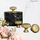 "Bedonia" Sovereign Ribbed Mushroom  Brass cabinet / Drawer Knob 24mm dia