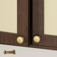 "Bedonia" Sovereign Ribbed Mushroom  Brass cabinet / Drawer Knob 24mm dia