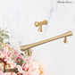 "Bellagio" Sovereign Contured T-Bar Brushed Brass cabinet / Drawer handle-6 Sizes
