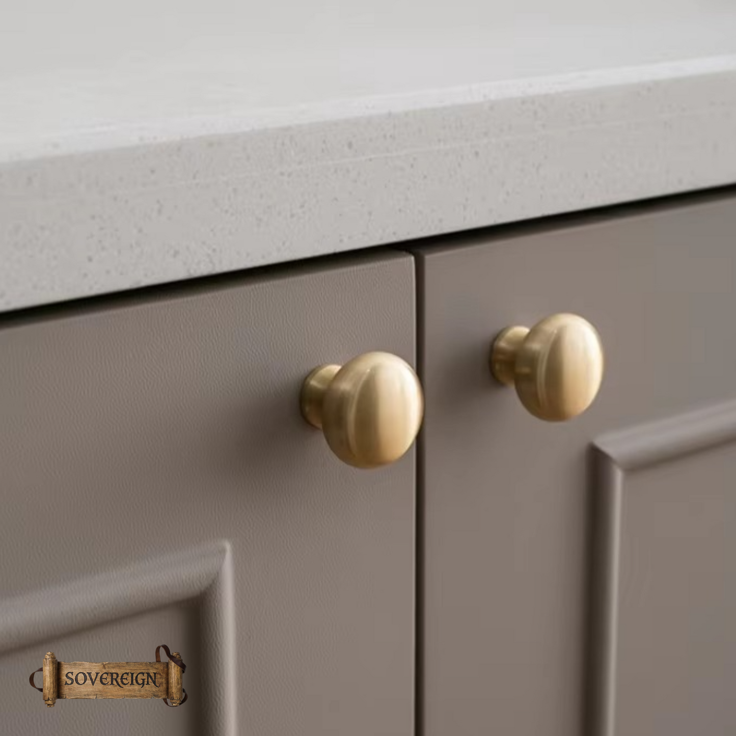 "Calvello" Sovereign majestic 28mm dia Brass cabinet / Drawer Knob-4 Finishes