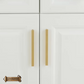 "Fornace" Sovereign Train Track Brushed Brass cabinet handle-300-1000mm