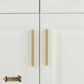 "Fornace" Sovereign Train Track Brushed Brass cabinet handle-50-250mm