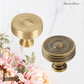 "Bicocca" Sovereign Wheel Brass cabinet / Drawer Knob 30mm dia-2 Finishes