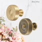 "Bicocca" Sovereign Wheel Brass cabinet / Drawer Knob 30mm dia-2 Finishes