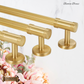 "Bicocca" Sovereign Wheel Brushed Brass cabinet T-Bar Handles -6 Sizes