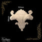 Scallop Flourish Wood Furniture medallion 101mm x 95mm-New