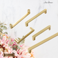 "Jesi" Sovereign Stylish Brushed Brass cabinet D-Handle Pulls -4 Sizes