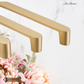 "Jesi" Sovereign Stylish Brushed Brass cabinet D-Handle Pulls -4 Sizes