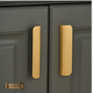 "Lanciano" Sovereign Brushed Brass cabinet Lipped Handle  -6 Sizes