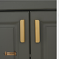 "Lanciano" Sovereign Brushed Brass cabinet Lipped Handle  -6 Sizes