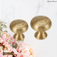 "Naples" Sovereign Luxury Brushed Brass cabinet / Drawer Knob -2 sizes