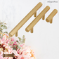 "Omegna" Sovereign Hexangonal Brushed Brass T-Bar cabinet/Drawer handle-9 Sizes