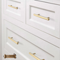 "Omegna" Sovereign Hexangonal Brushed Brass T-Bar cabinet/Drawer handle-9 Sizes