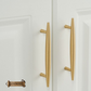 "Parma" Sovereign Spire Brass cabinet T-Bar Handles -7 Sizes