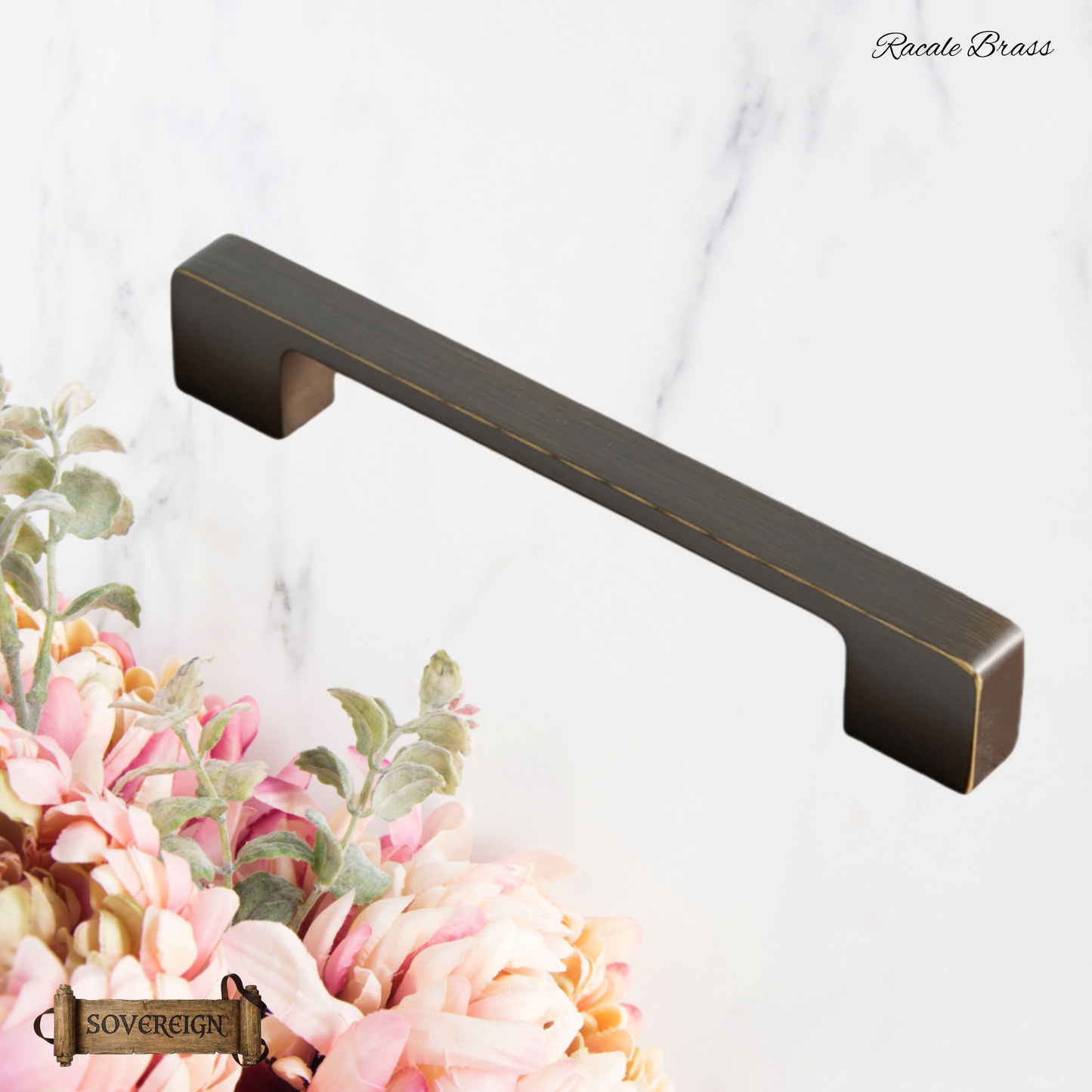 "Racale" Sovereign lovely Antiqued Brass cabinet D-Handle Pulls -5 sizes