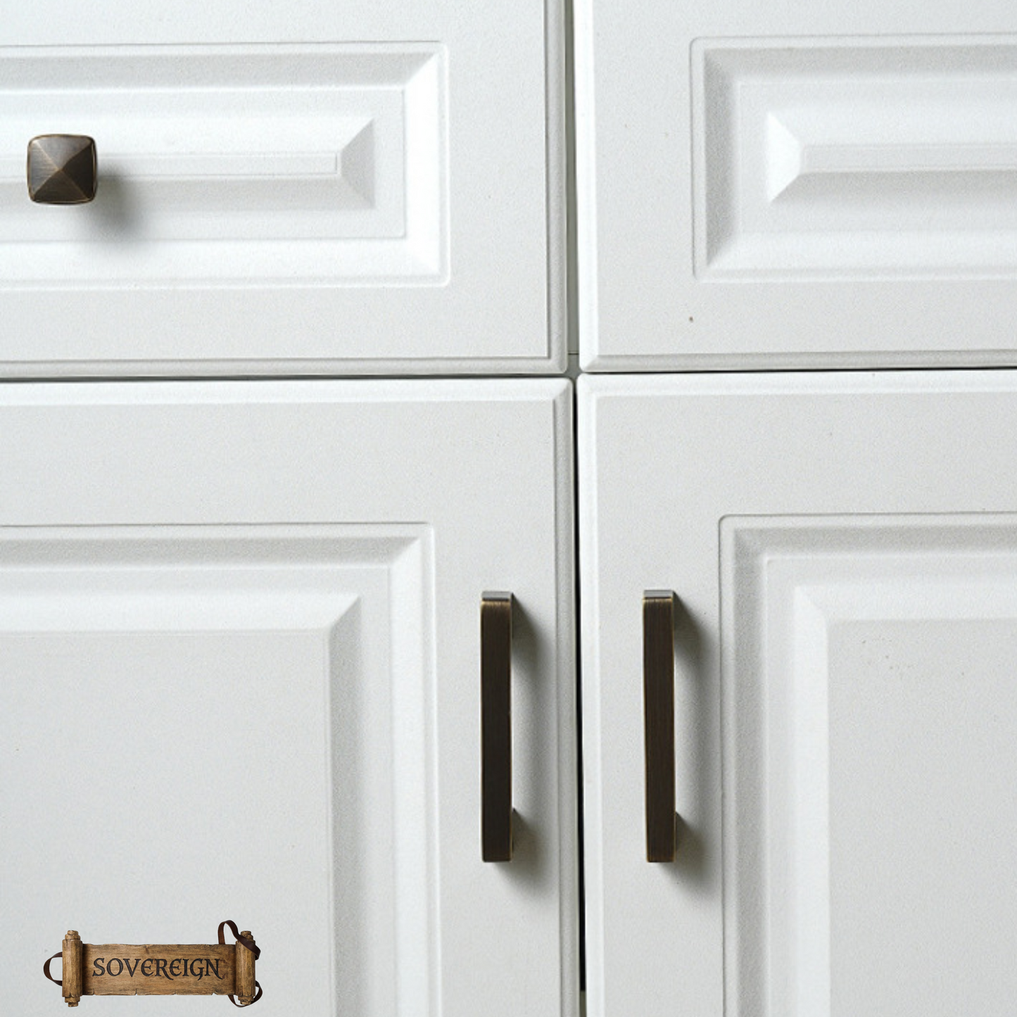 "Racale" Sovereign lovely Antiqued Brass cabinet D-Handle Pulls -5 sizes