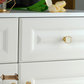 "Spello" Sovereign Brass Flower W/White inlay cabinet / Drawer Knob 33mm dia