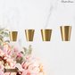 "Trullo"Sovereign Cone Brushed Brass cabinet / Drawer Knob (4 sizes)