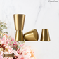 "Trullo"Sovereign Cone Brushed Brass cabinet / Drawer Knob (4 sizes)