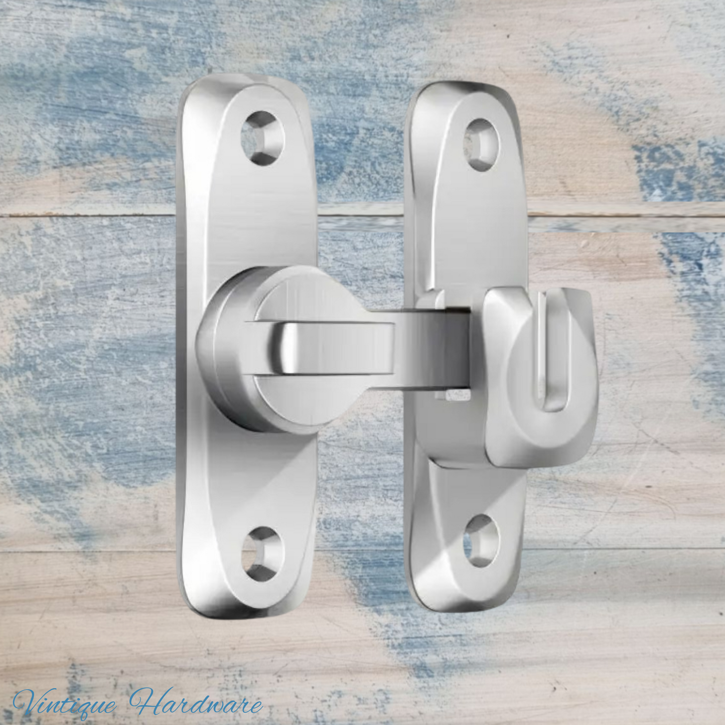 90 degree Right Angle Door Latch (Large) Stainless Steel SILVER-73mm  High