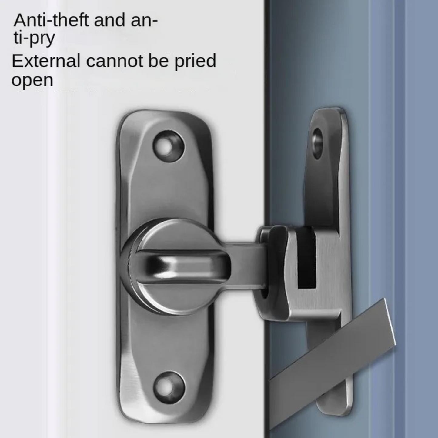 90 degree Right Angle Door Latch (Large) Stainless Steel BLACK-73mm  High