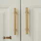 "Verona" Sovereign Knurled Brushed Brass cabinet T-Bar Handles -10 Sizes