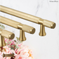 "Verona" Sovereign Knurled Brushed Brass cabinet T-Bar Handles -10 Sizes
