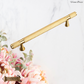 "Verona" Sovereign Knurled Brushed Brass cabinet T-Bar Handles -10 Sizes