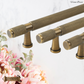 "Verona" Sovereign Knurled Antiqued Brass cabinet T-Bar Handles -10 Sizes