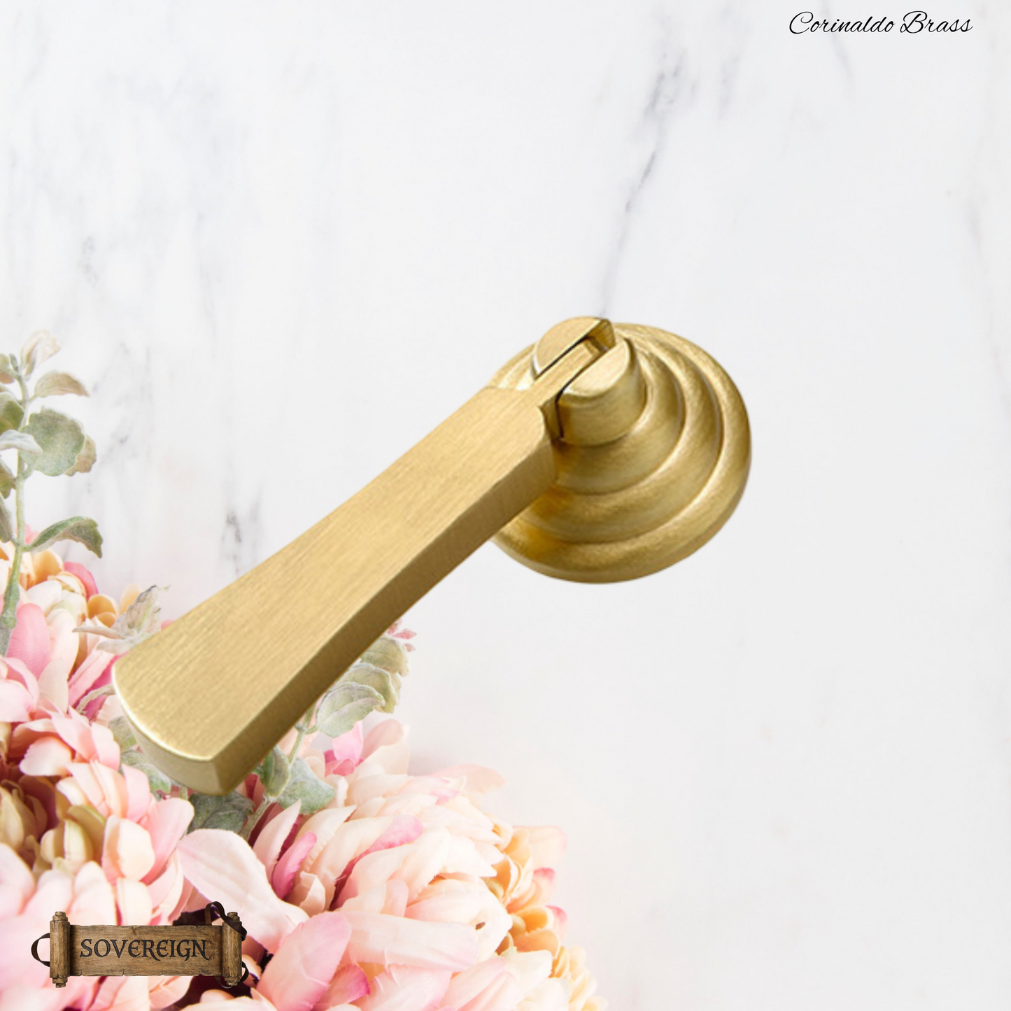 "Corinaldo "Sovereign stylish Pendant Brass cabinet  handle 70mm long